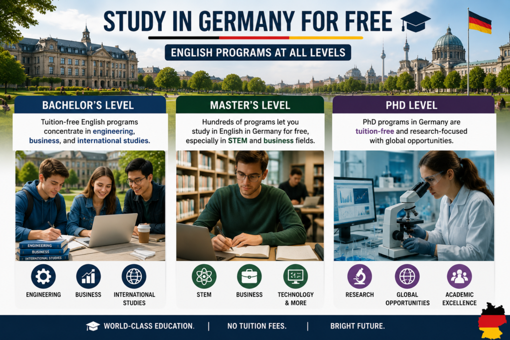 Is It Really Possible to Study in Germany for Free in English
