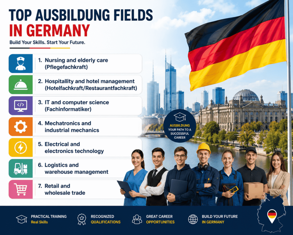 Popular Fields That Qualify for the Germany Ausbildung Visa